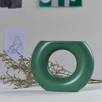 Vase en céramique fait main de style coréen, minimaliste et moderne, pour la décoration intérieure des maisons, des gîtes, des cafés et des studios