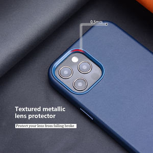 Quantité minimale de commande bas pour iphone 12 Pro Max Logo personnalisé Étuis de téléphone portable magnétiques Étui de téléphone en cuir à grain uni PU antichoc - Product Image 2