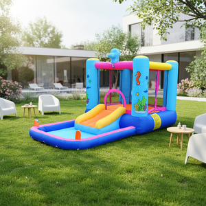 Château gonflable portable en PVC pour enfants, idéal pour la location, jouet <span class=keywords><strong>de</strong></span> parc à thème - Product Image 4