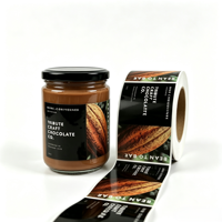 Étiquettes autocollantes personnalisées en vinyle imperméable CMYK pour chocolat, barres de chocolat, pots de confiture et emballages