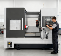 TCK52DY Tour CNC à lit horizontal incliné, axe Y à broche unique, 4200 tr/min, 12 stations, tourelle électrique BMT55, voyage en Y de 50mm