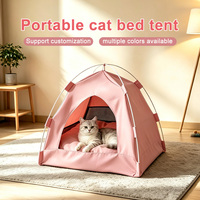 Lit de tente portable personnalisé pour chat, OEM ODM, pliable, respirant, pour chat et chien, avec coussin, pour intérieur, extérieur, voyage, quatre saisons