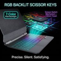 Clavier Magique Compatible avec Samsung Galaxy Tab S10 Lite, Support Magnétique, Clavier avec Housse de Protection