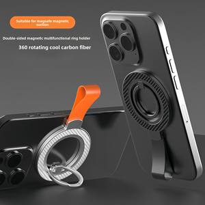 調整可能な金属電話リングキックスタンドスマートトラッキング対応MagSafeアクセサリーiPhone 16 Pro Maxシリコーンループ用 - Product Image 6