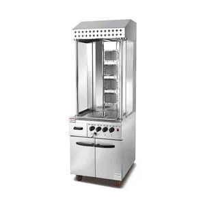 फ्रीस्टैंडिंग घूर्णन एकल 2800Pa एलपीजी वाणिज्यिक रेस्तरां गैस Shawarma मशीन