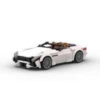 Ensemble de blocs de construction de modèle de voiture de sport convertible personnalisé en plastique ABS, jouet éducatif à assembler soi-même, collection MOC, cadeau