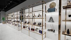 Giày Cửa Hàng Màn Hình Hiển Thị Kệ Giày Giá Đứng Thiết Kế Gỗ Showcase Glass Giày Hiển Thị Trường Hợp - Product Image 6