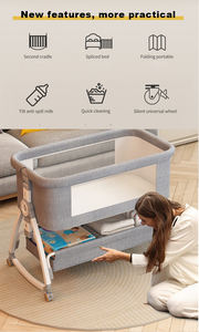 Cuna de bebé multifuncional de diseño moderno, cama de recién nacido, cama Queen portátil con costuras BB, cuna de grano de madera, dormitorio, Hospital al aire libre - Product Image 4