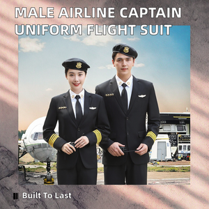 Conjunto de Uniforme de Piloto de Seguridad Personalizado, Chaqueta y Pantalones Unisex para Tripulación de Aeropuerto y Aerolínea, Ropa de Trabajo de Aviación para Personal de Tierra de Aerolíneas - Product Image 2