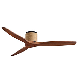 Solid Wood Ceiling Fan 42 In Ac Motor Quiet Design For Living Room And Dining Room - Product Image 1