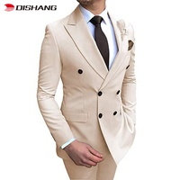 Costume de Mariage Homme de Luxe Sur Mesure, 2 Pièces (Blazer et Pantalon), Coupe Slim, Couleur Unie, pour Affaires et Bureau, 100% Coton