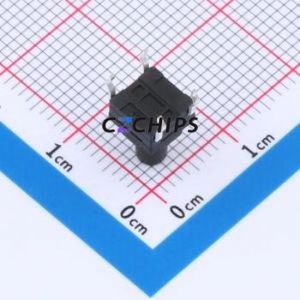 TS017-CBY1EH9.0 Tactile Switch Through hole-4P,6.1x6.1mm Switch Single Pole Single Throw Round Button 1.8N Through Hole - Product Image 2