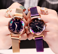 Montres pour femmes tendance 2020 Meilleure vente Montre ciel étoilé Luxe Or rose Montres-bracelets à quartz pour femmes