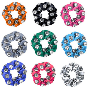 Coletero <span class=keywords><strong>de</strong></span> <span class=keywords><strong>voleibol</strong></span> con estampado simple europeo y americano para mujer, cuerda para el pelo cruzada, tocado <span class=keywords><strong>de</strong></span> satén <span class=keywords><strong>de</strong></span> alta elasticidad - Product Image 2