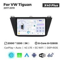 MEKEDE X10 X20 X30 X40 UIS7865 8+128G QLED AKM DSP CarPlay sans fil Android Auto pour VW Tiguan 2017-2019