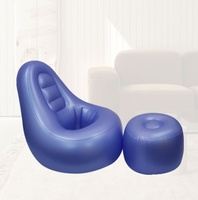 Canapé gonflable moderne en PVC pour usage hospitalier, avec trous de récupération post-opératoire pour hémorroïdes, idéal pour la convalescence post-BBL