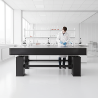 Tables optiques isolées par vibration pour laboratoire, avec noyaux en nid d'abeille en acier, pour l'informatique quantique et la bio-photonique.