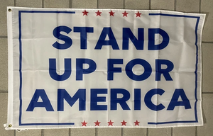 Interior Exterior Poliéster Stand up for America Flag Democracy Freedom Independence Sign 3x5 - Product Image 3