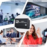 Tarjeta de Captura de Video USB 4K Full HD de Alta Calidad con Audio para Juegos y Transmisión en Vivo - Compatible con Monitor, Micrófono y Reproductor de DVD