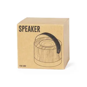 Altoparlante in bambù con luce LED gadget personalizzati - Product Image 2