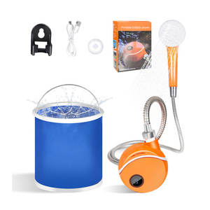 <span class=keywords><strong>Kit</strong></span> de <span class=keywords><strong>pompe</strong></span> de douche électrique Rechargeable d'intérieur extérieur de douche de <span class=keywords><strong>Camping</strong></span> portatif avec affichage de la température pour le lavage d'animaux de compagnie de voiture de randonnée - Product Image 2