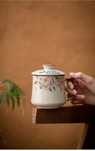 <span class=keywords><strong>Taza</strong></span> de Porcelana Ru Kiln de Alta Gama; <span class=keywords><strong>Taza</strong></span> de Agua de Alto Valor con Tapa para Uso en el Hogar y la Oficina, <span class=keywords><strong>Taza</strong></span> de Té para Uso Personal; Regalo para Maestros - Product Image 6