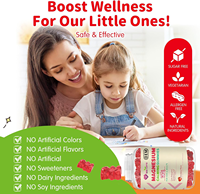 Gummies Apaisantes au Magnésium 60 unités Sans Sucre Saveur Fraise pour Enfants et Adultes Favorisent la Relaxation et la Concentration Complément Alimentaire