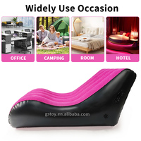 Sillón Inflable Individual para Acampar al Aire Libre, Sofá Cama Inflable en Forma de S con Asas para Sala de Estar