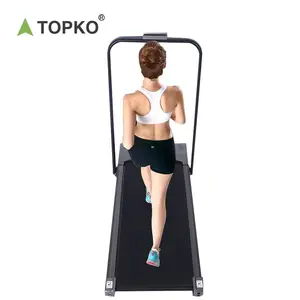 TOPKO-cinta de correr eléctrica plegable para el hogar, caminadora portátil de instalación libre, cinta de correr plana y pequeña para fitness