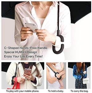<span class=keywords><strong>Parapluie</strong></span> coupe-<span class=keywords><strong>vent</strong></span> avec protection UV, poignée en C, double couche, résistant au <span class=keywords><strong>vent</strong></span> fort, résistance aux UV, <span class=keywords><strong>parapluie</strong></span> inversé - Product Image 5