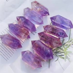 Piedras de Amatista Pulida de Doble Punta Crystalhola de Alta Calidad al por Mayor, 4-5cm, Tendencia Moderna, Embalaje Seguro para un Hogar Único - Product Image 6