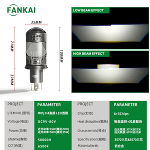 FANKAI H4 <b>Led</b> <b>Headlight</b> 70W 30000Lm 6500K 12V Dual Beam Matrix For Car Motorcycle Retrofit Upgrade - Product Image 4