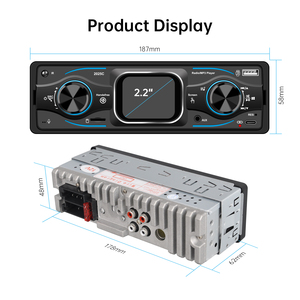 Lecteur MP3 universel 1Din 2,2 pouces avec <span class=keywords><strong>radio</strong></span> USB <span class=keywords><strong>Bluetooth</strong></span>, écran tactile intelligent pour voiture avec émetteur à 7 lumières colorées - Product Image 3