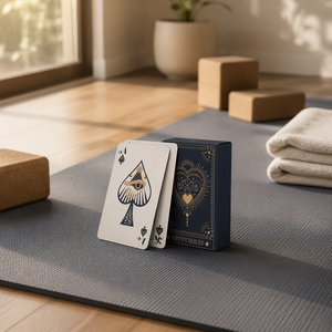 Cartas de Juego de Papel con Acabado Barnizado, Ecológicas, Duraderas, de Lujo, Negras, Personalizadas, al por Mayor de Fábrica, en Caja de Hierro, para la Familia - Product Image 2