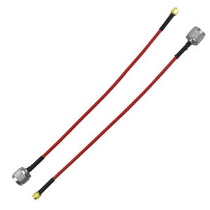 Cable Coaxial RG142 Rojo con Brida de 4 Orificios, Cable de Extensión Coaxial RF, Conector Pigtail - Product Image 1