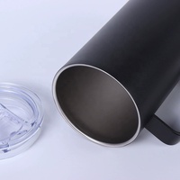 Tasse à café thermo isolée de 16 oz avec culbuteur à base de liège Gobelet à vide thermique en acier inoxydable à double paroi