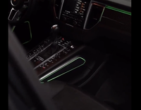 Cardoo para Porsche Macan 2014-2017, Luz Ambiental con Patrón de Fibra de Carbono, Accesorios de Iluminación LED para el Interior del Automóvil