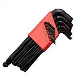 13pcs Set Kunci Hex Kepala Bola Ukuran Sedang Sae/Metrik untuk Perkakas Tangan dan Kunci Pas - Product Image 4