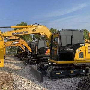 Excavadora Industrial Mini Komatsu PC70 de 7 Toneladas Usada, con Componentes Principales como Motor Kawasaki, Bomba de Engranajes y Rodamientos, en Venta - Product Image 1