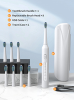 Proveedor de cepillos de dientes T5 Nuevo cepillo de dientes Cepillo de dientes electrónico recargable con 8 cerdas de nailon suave y estuche de viaje