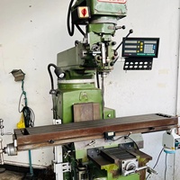 Fraiseuse à tourelle verticale d'occasion légère avec axes de déplacement, formation clé, pièces techniques, vidéo de vente, usine, seconde main