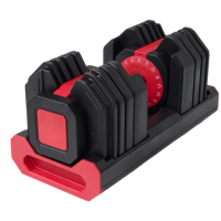 Ensemble d'haltères réglables 80 lb / 36 kg avec support, système de poids intelligent peu encombrant pour entraînement complet du corps à domicile