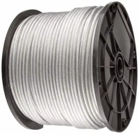Câble de garde-corps en acier inoxydable à prix abordable, câble métallique torsadé en acier inoxydable de 1/8 po