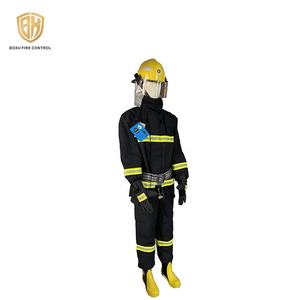 Combinaison de lutte contre l'incendie Offre Spéciale CE EN469 4 couches costume de pompier résistant au feu ignifuge bleu marine aramide pour pompier - Product Image 4