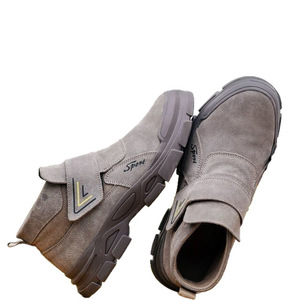 <b>Men</b> Safety <b>Shoes</b> Steel Toe Anti Smashing Anti Puncture High Temperature Resistant Lightweight Soft Sole Welding <b>Work</b> Boots - Product Image 5