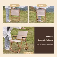 Chaise pliante d'extérieur en tissu Oxford avec dossier solide, ultra-légère, portable, en alliage d'aluminium, pour la plage, le camping, les pique-niques et les loisirs