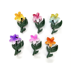 Fermaglio per capelli a forma di fiore di frangipani da 11 cm per donne e ragazze, accessorio floreale colorato per capelli - Product Image 2