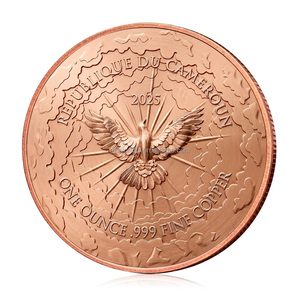 Moneda de cobre redonda de 1 onza .999 de cobre fino, diseño de Cielo y Infierno Yin Yang, Ángel y Demonio, en alto relieve, moneda coleccionable de cobre - Product Image 2