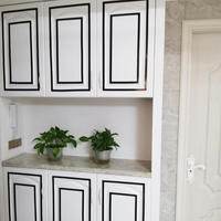 Accueil Mur Plancher Or Argent Feuille Auto-Adhésif Papier Peint Sol Brillant Feuille Carrelage Gap Décoration Autocollant Ruban pour Carrelage Céramique
