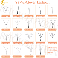 Cils en Y 2D à pointe unique, faits à la main, doux, naturels, en forme de trèfle, fournitures d'extensions de cils